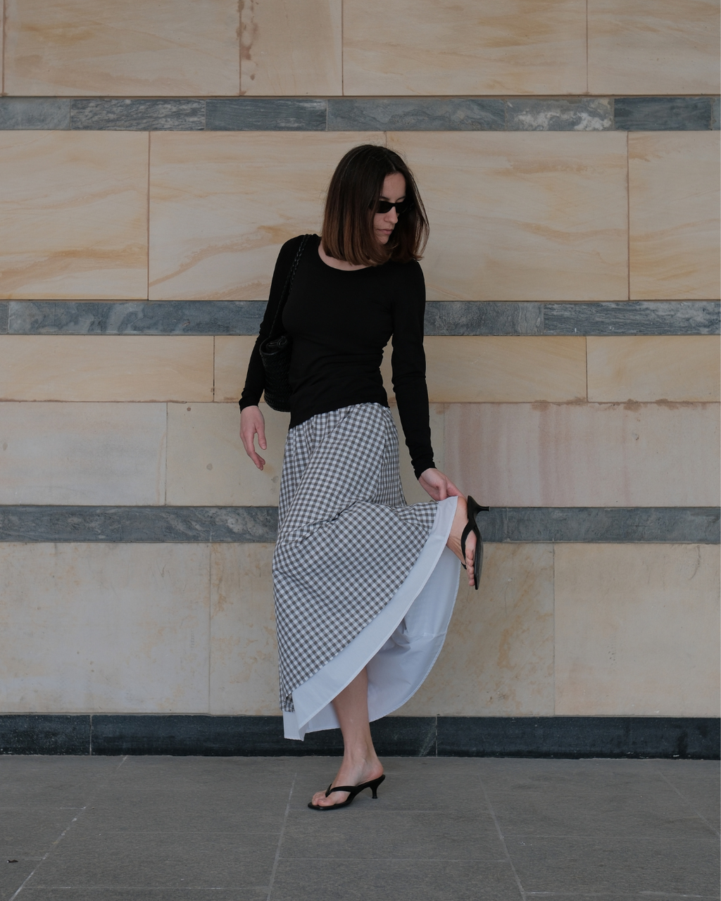 Arles Midi Skirt Taupe Grey