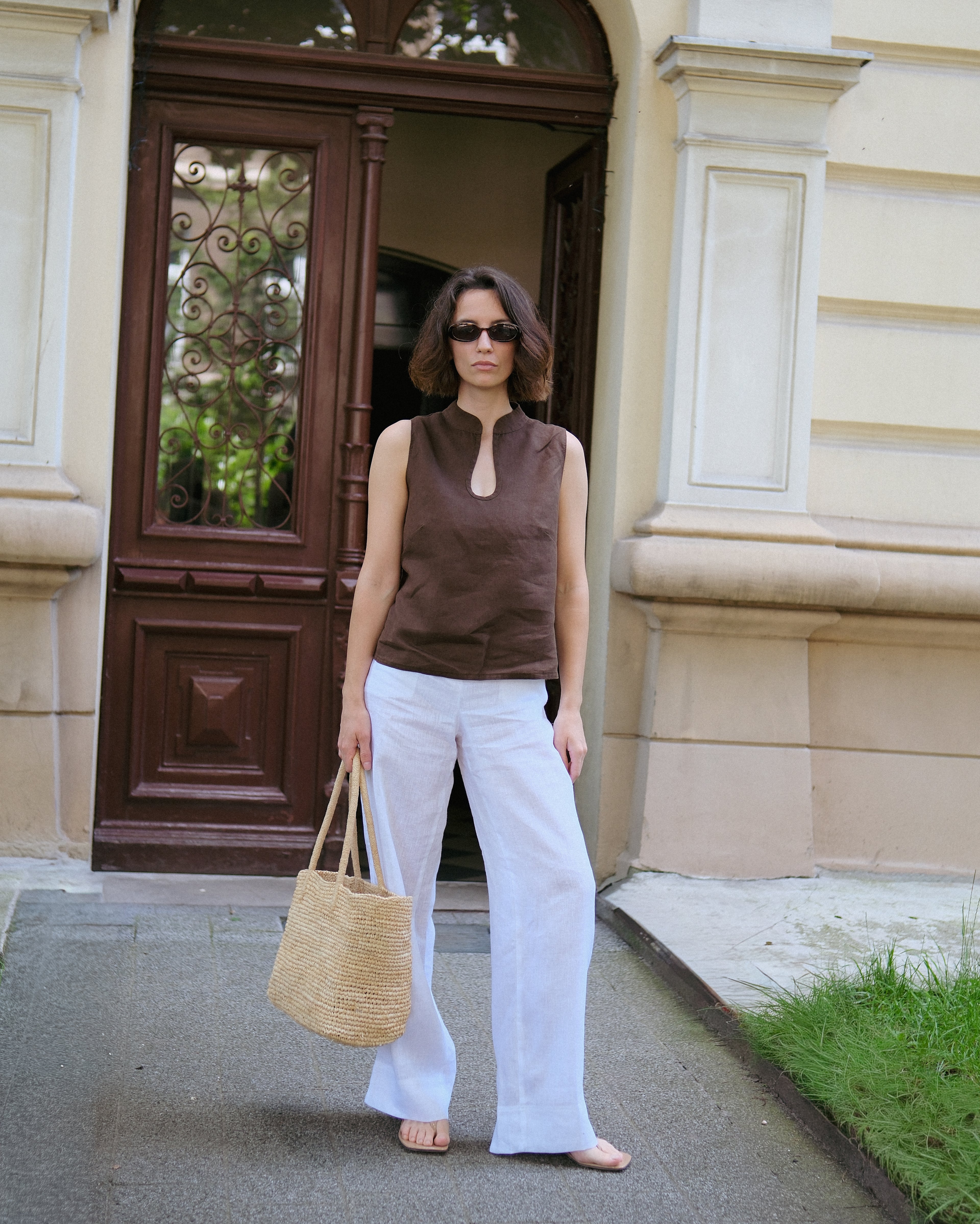 Lniany top Ondine