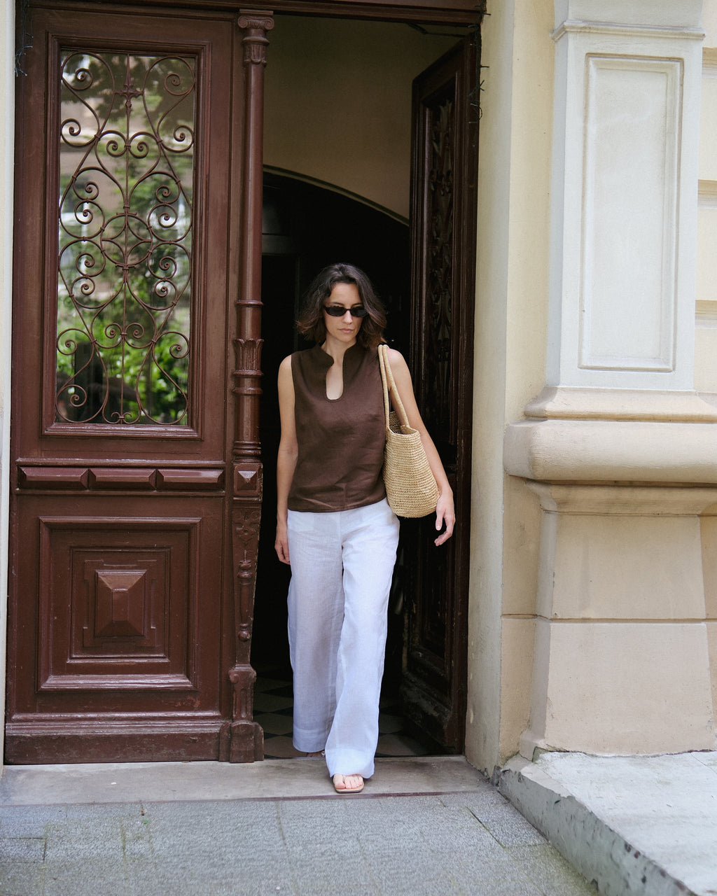 Lniany top Ondine