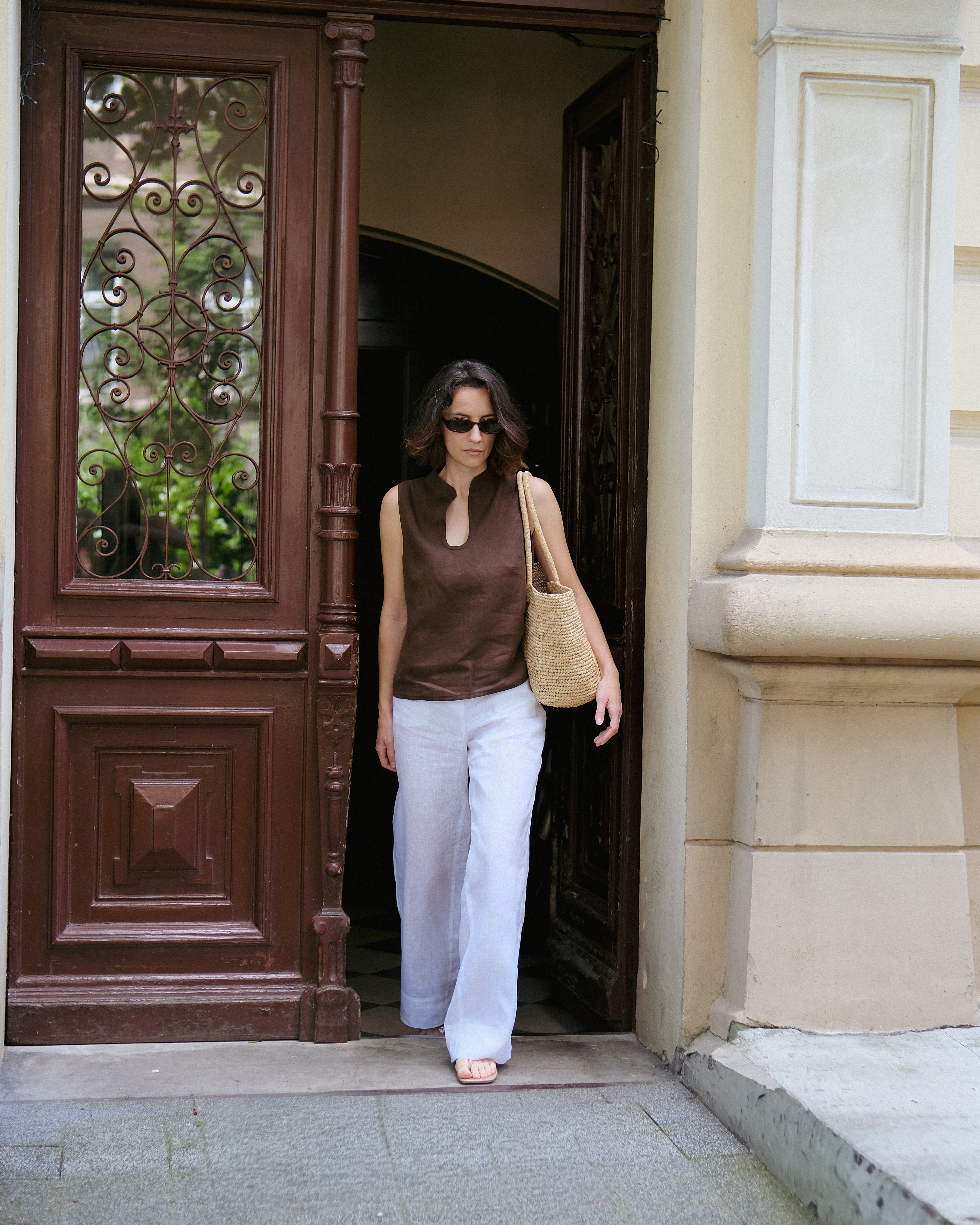 Lniany top Ondine