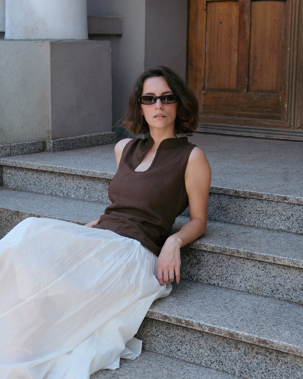 Lniany top Ondine
