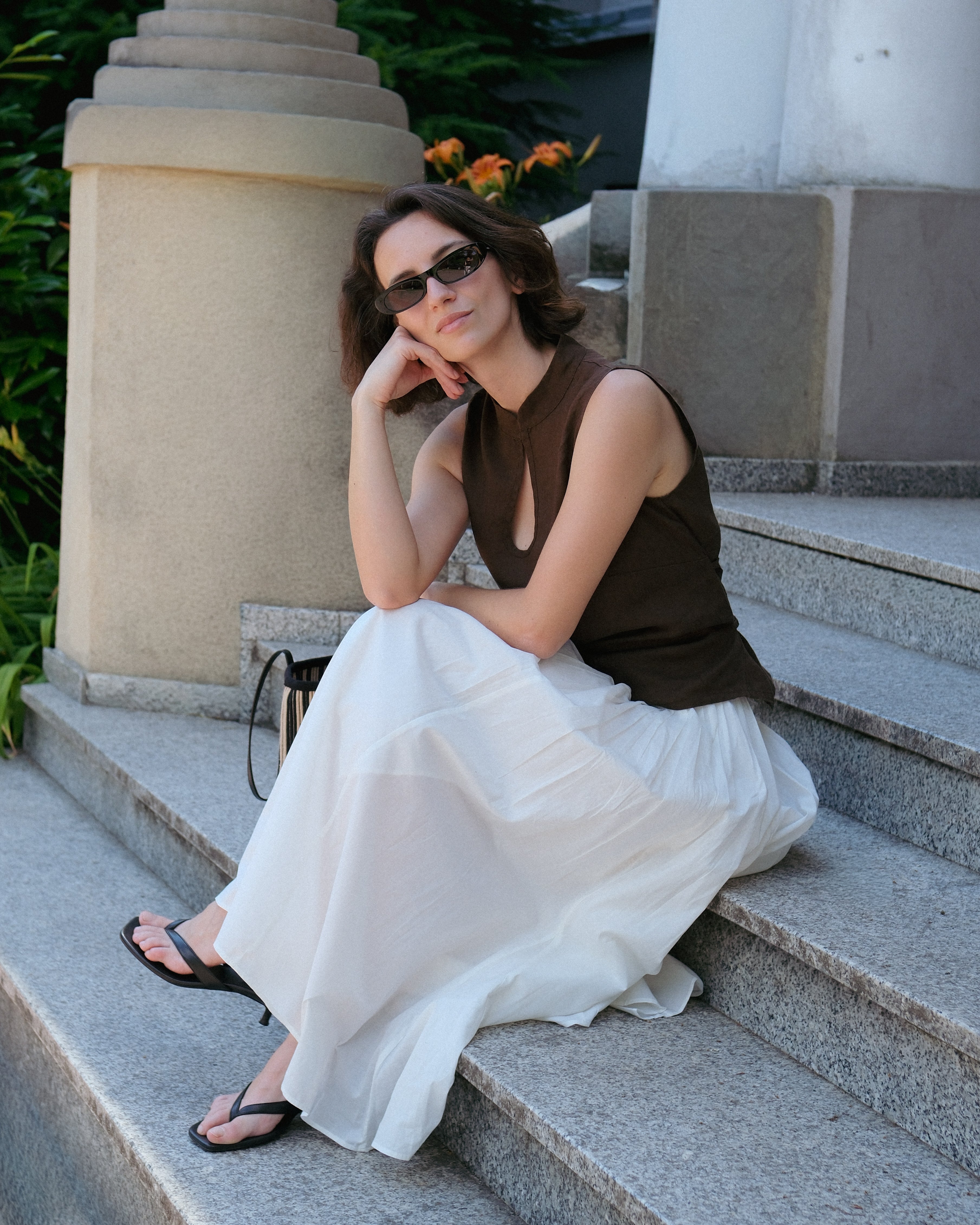 Lniany top Ondine